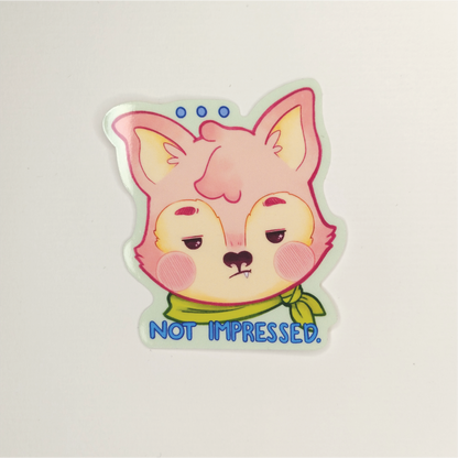 Not Impressed Sticker | PeaWo