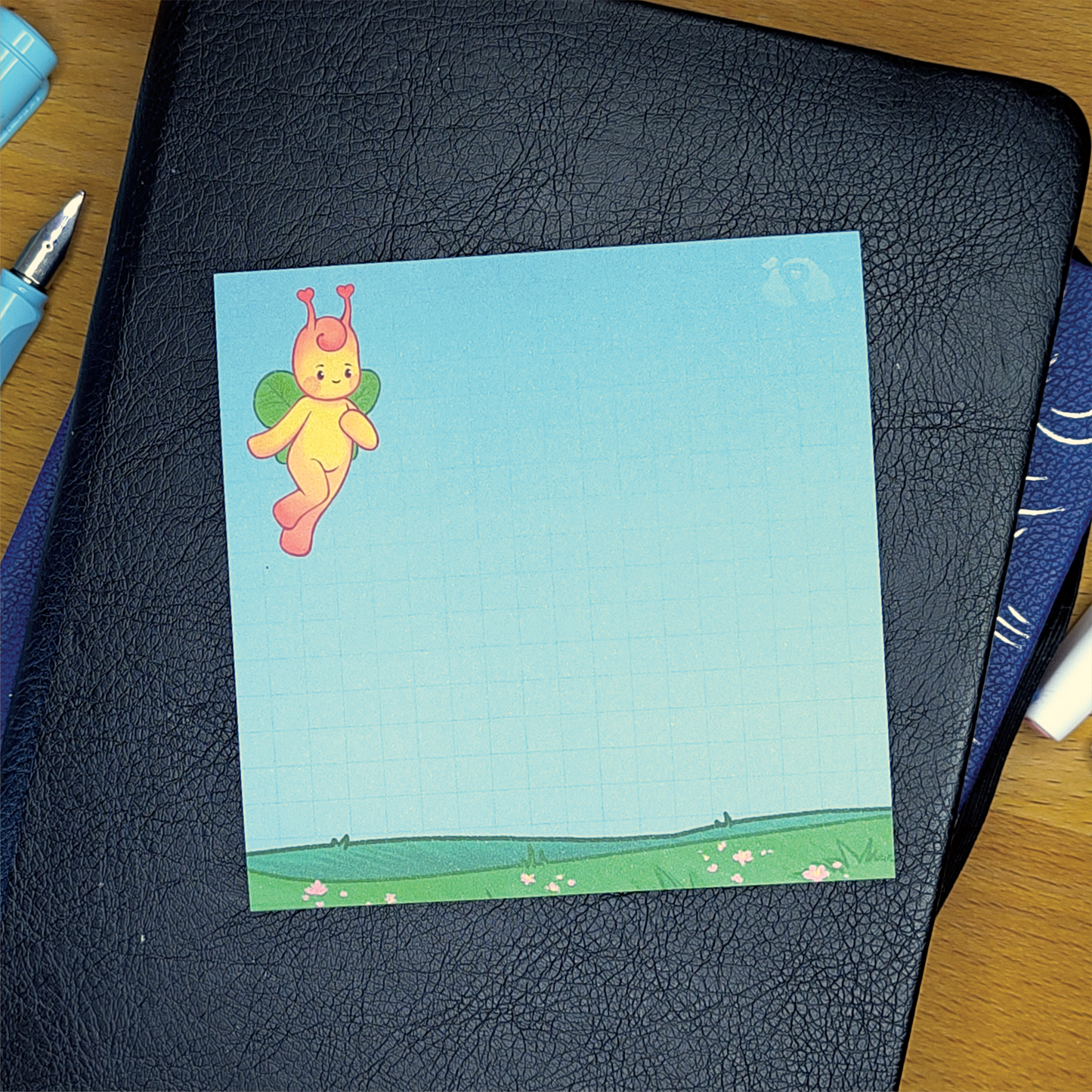 Magofi Breezy Meadow Notepad | Square - Grid