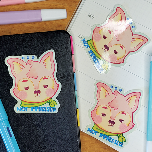 Not Impressed Sticker | PeaWo