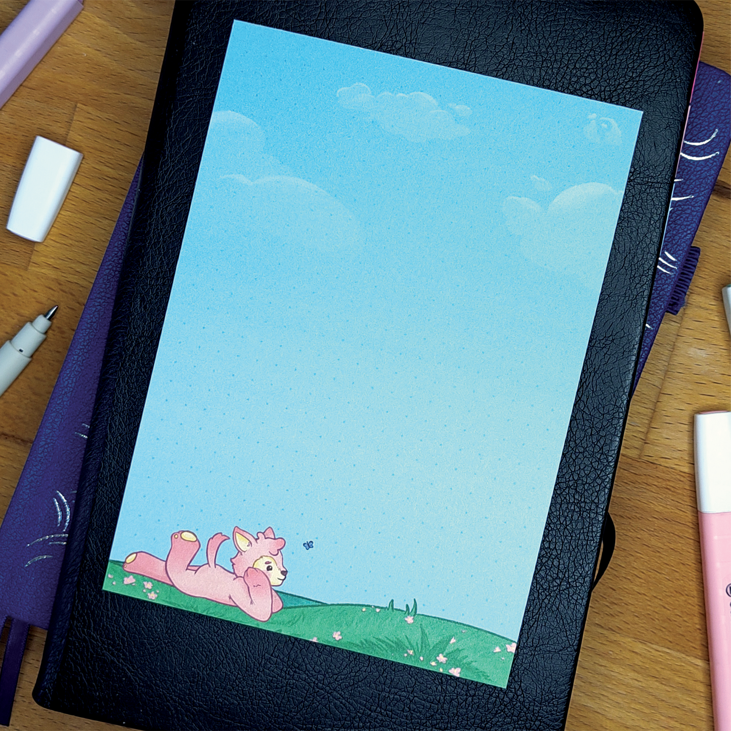PeaWo Breezy Meadow Notepad | A6 Size - Dot Grid