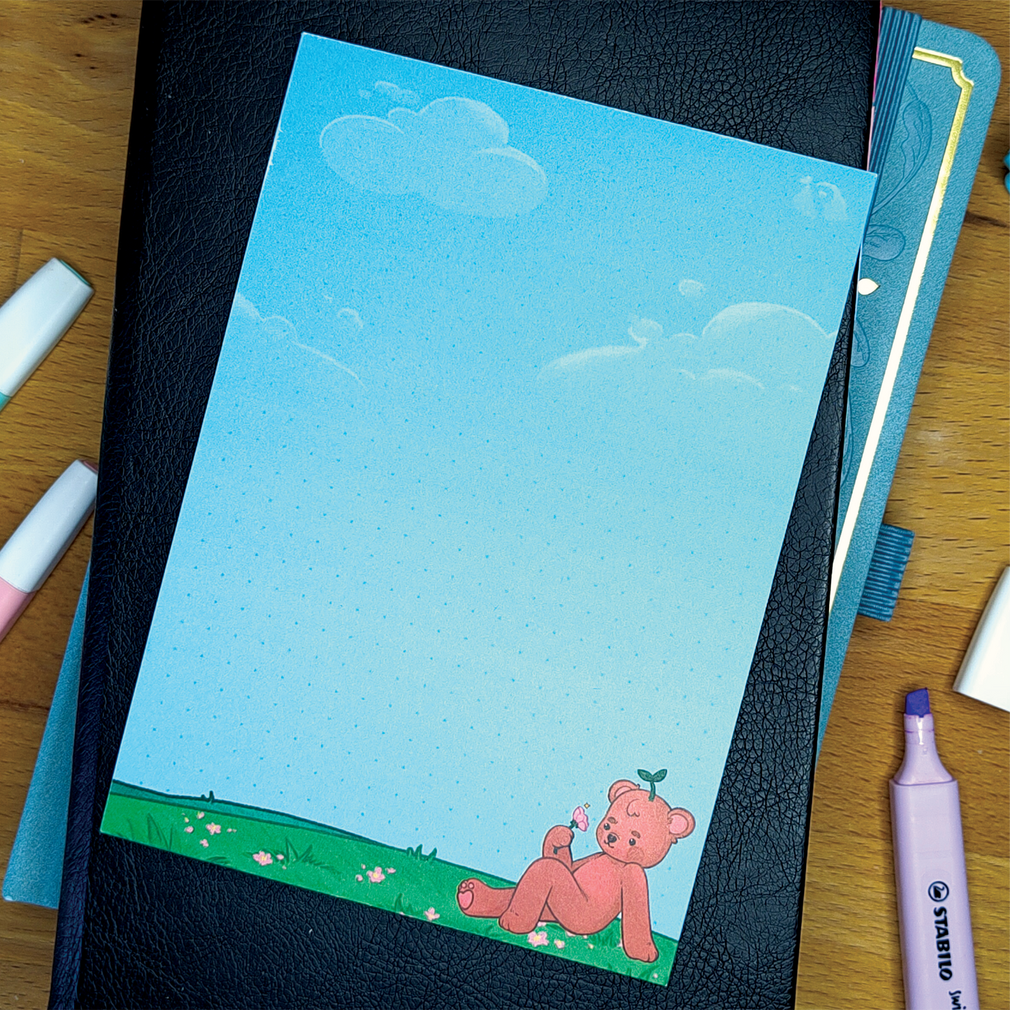 Sherry B Breezy  Meadow Notepad | A6 Size - Dot Grid