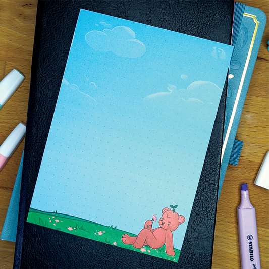 Sherry B Breezy  Meadow Notepad | A6 Size - Dot Grid