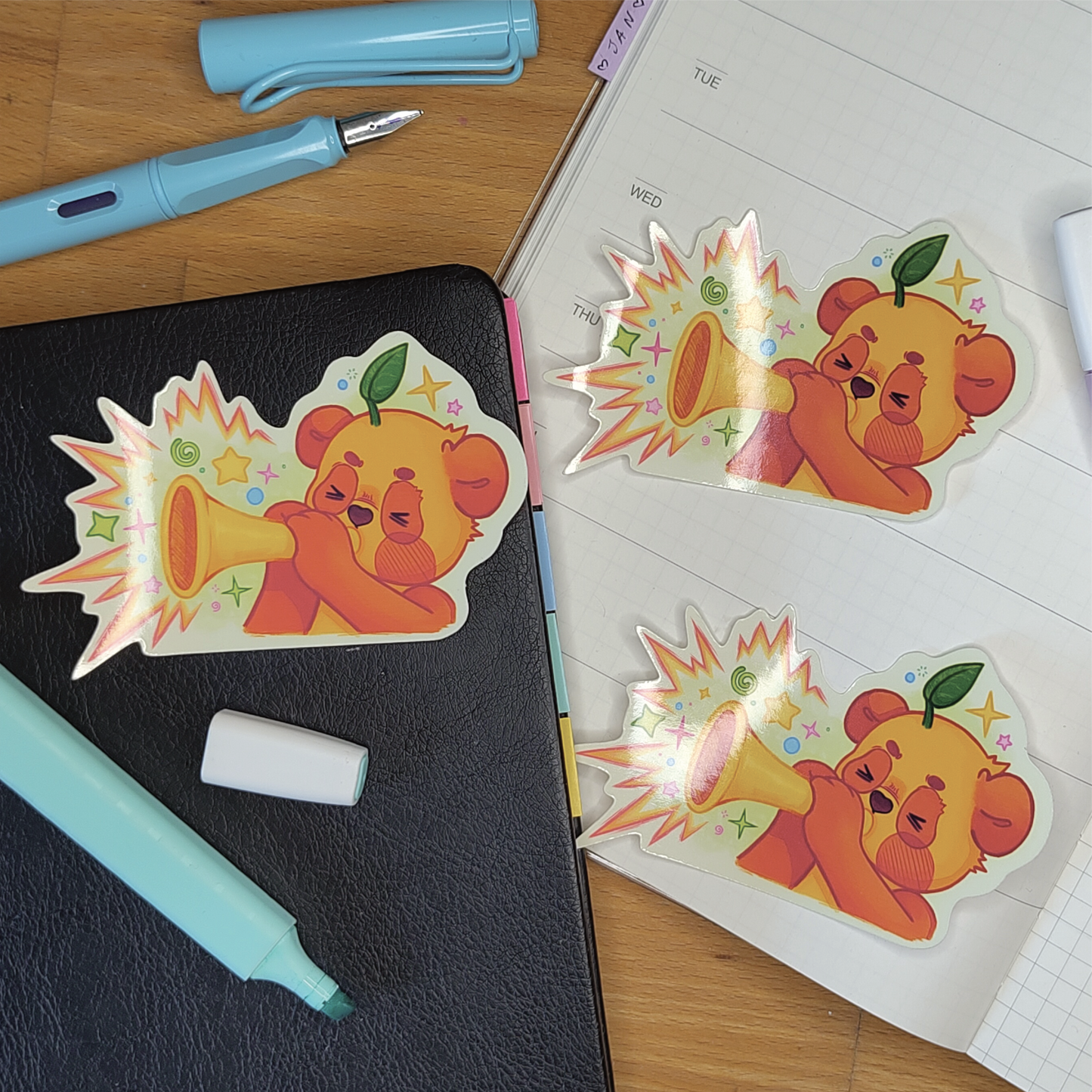 Colorful Trumpet Sticker | Marilda